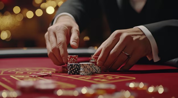 User playing live dealer casino games on rajabola slot mobile app